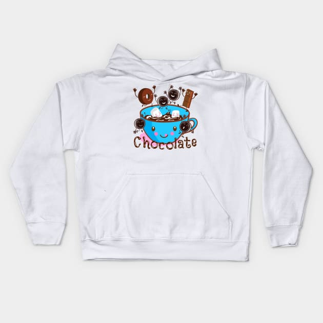 Hot Chocolate time! Kids Hoodie by Plushism